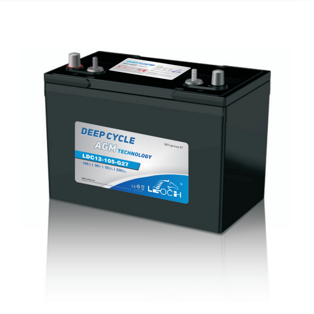 Leoch ldc12 105 g27 dt group 27 agm deep cycle battery battery