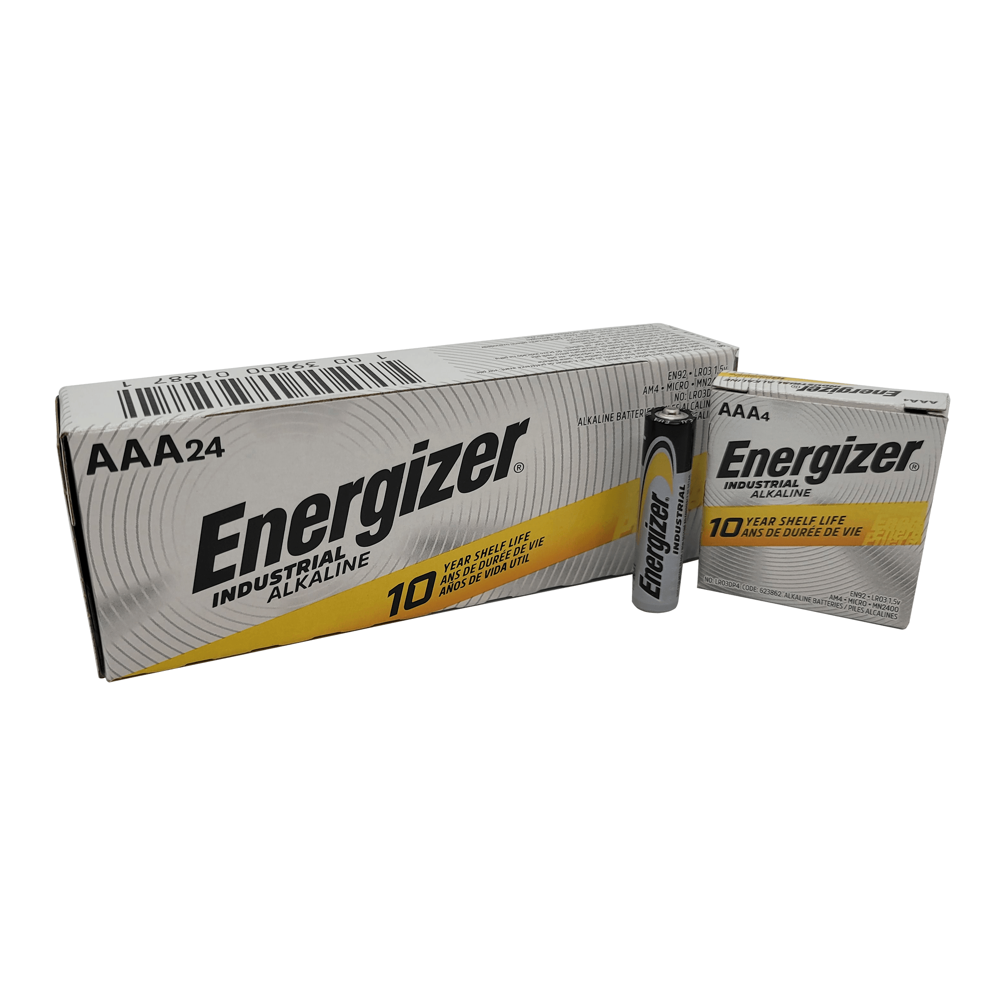 Energizer EN92 Industrial AAA Alkaline Batteries - 24 Pack For Reliable Power