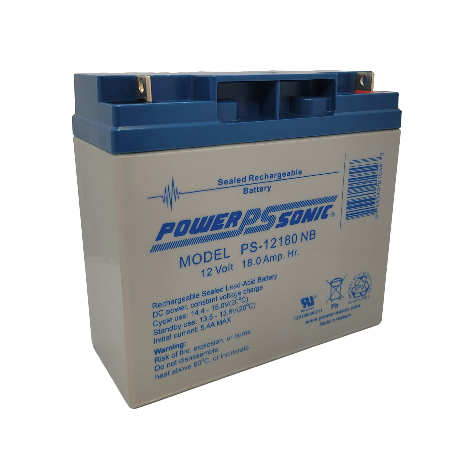 Power-Sonic General Purpose PS12180 NB2 12V 18AH NB2