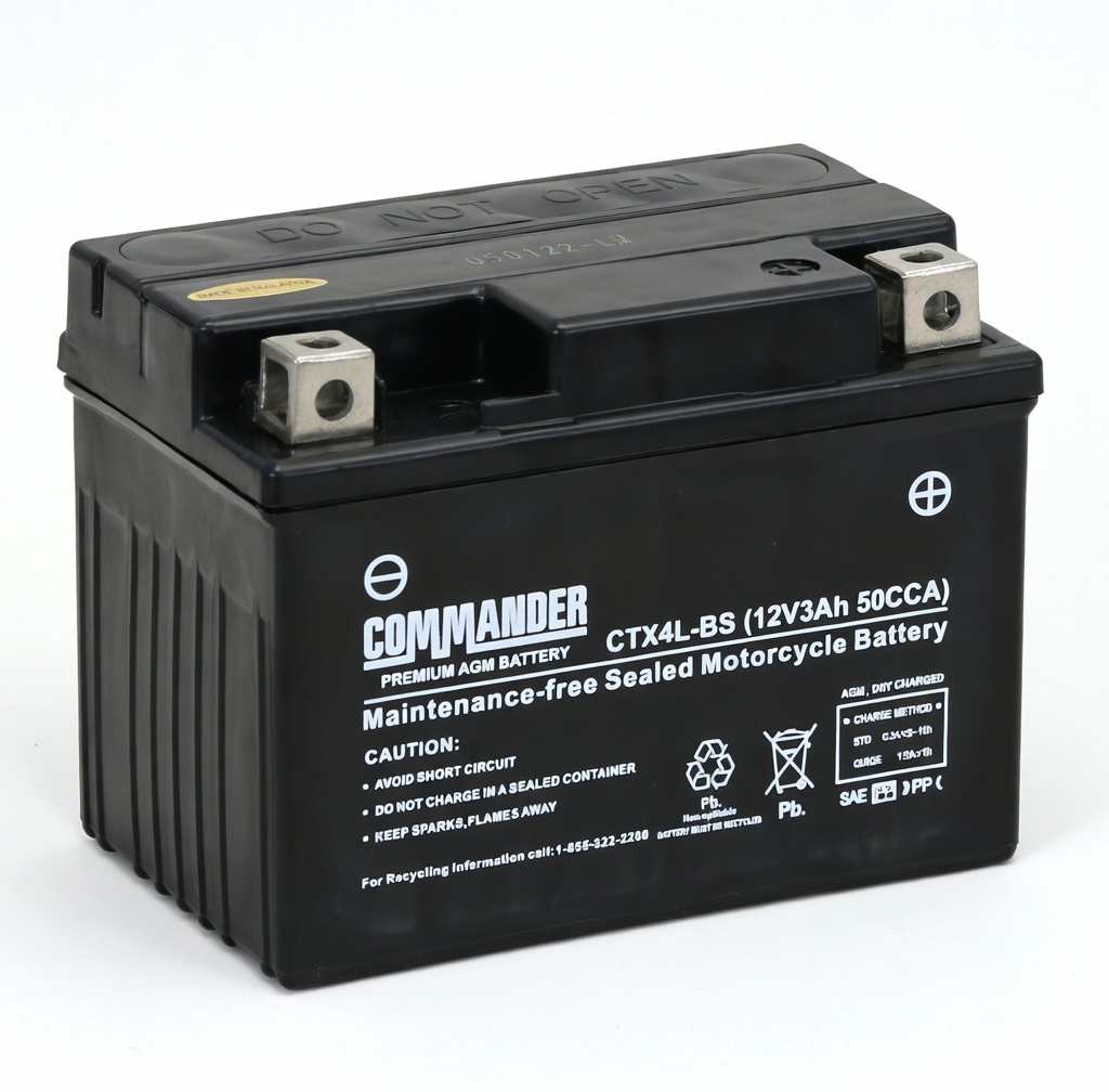Commander CTX4L - 12V 50CCA AGM Fresh Pack