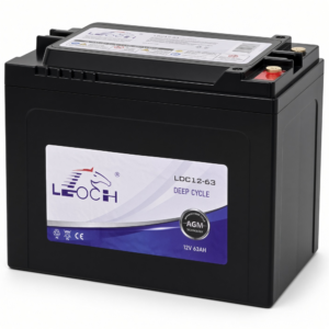 Leoch LDC12-63 12V 63Ah AGM battery, replacement for Ryobi 30-inch riding mower 6-EVF-50B